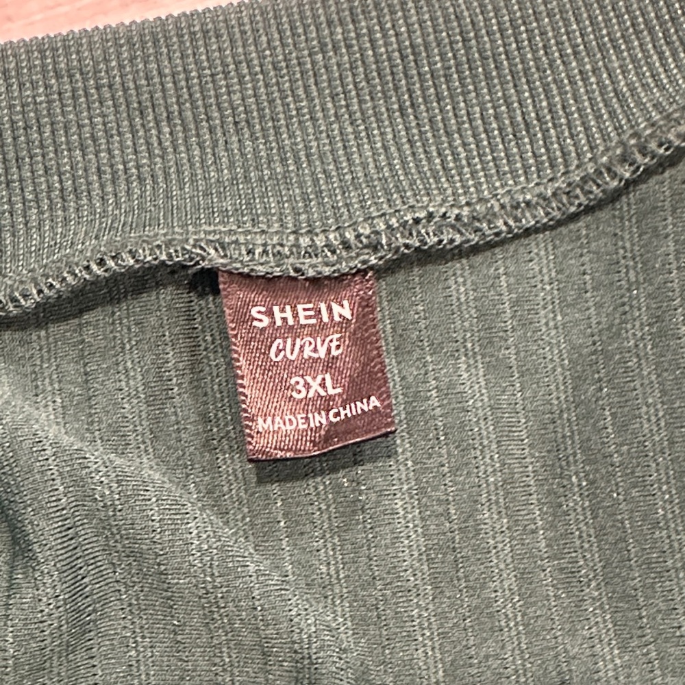 SHEIN Curve Sz 3X Forest Green Ribbed Utility Jacket - Picture 7 of 10